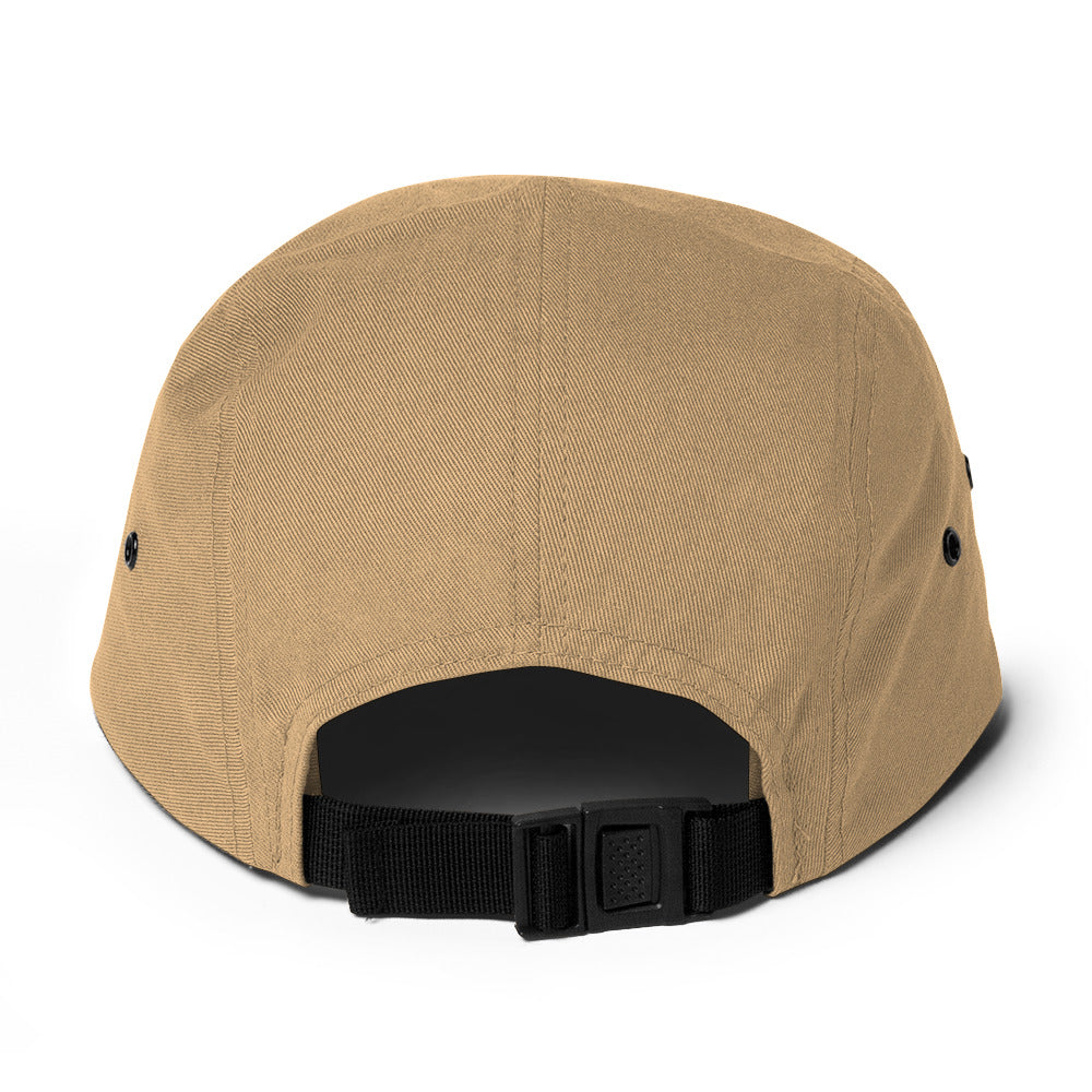 5 Panel Cap - Black Embroidery