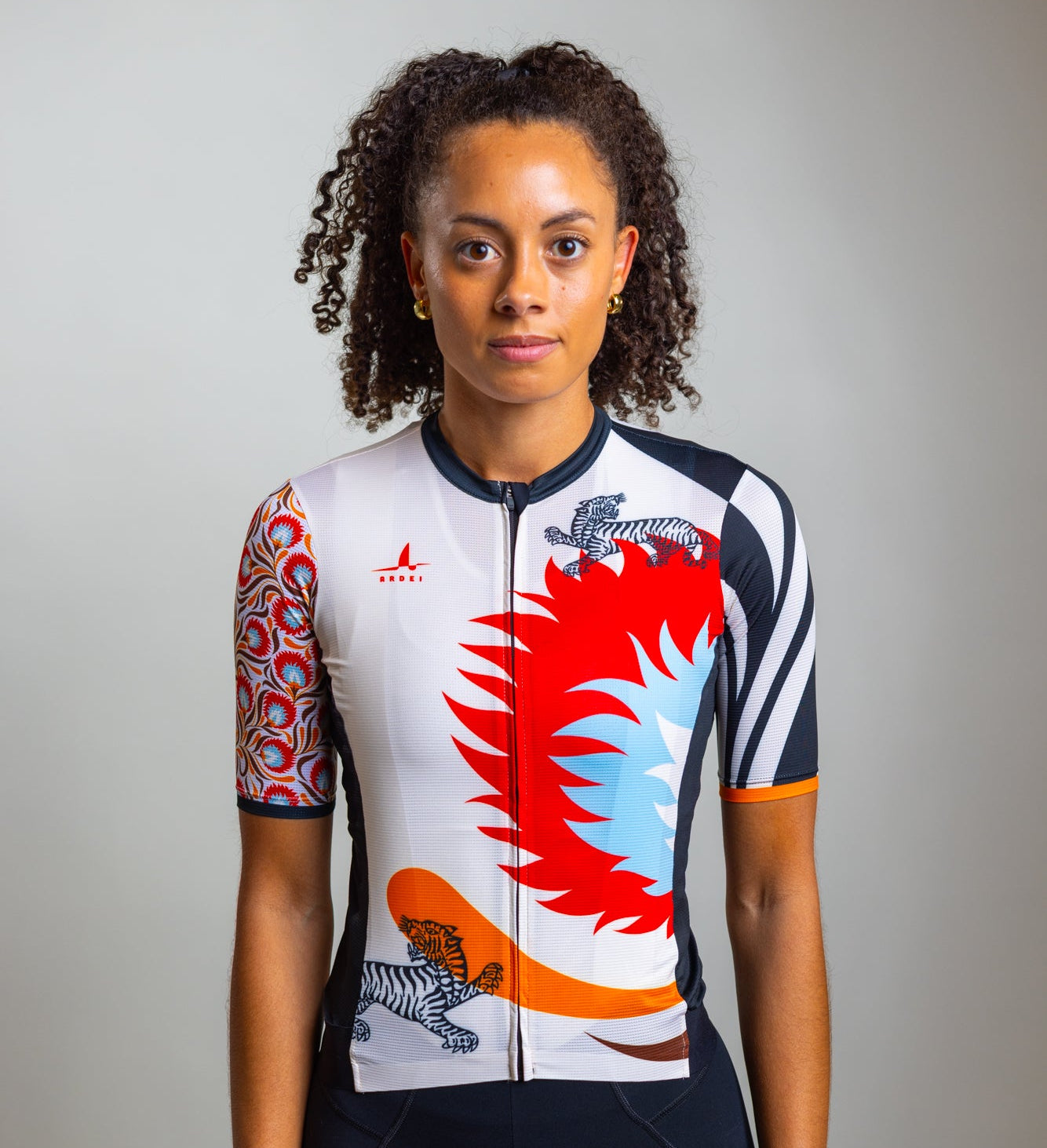 Women's Wild Bloom Cycling Jersey White / M