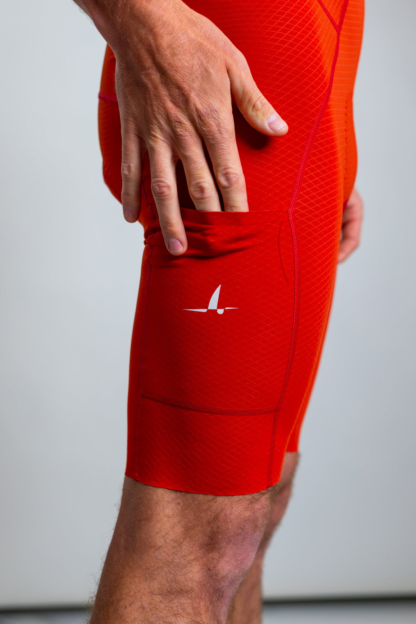 Men's Cargo Bib Shorts - Red