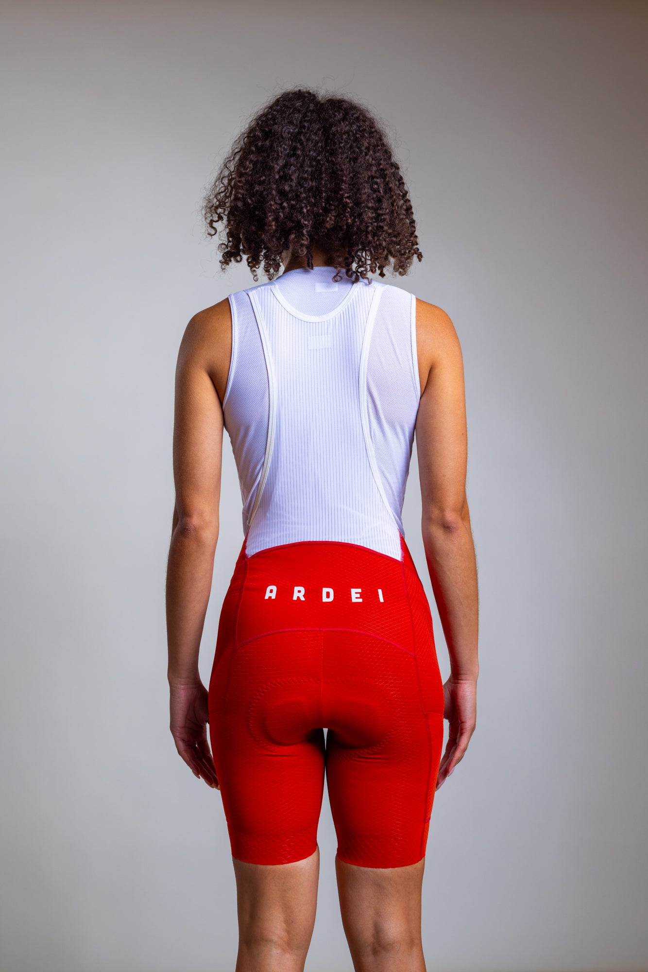 Women's Cargo Bib Shorts - Red