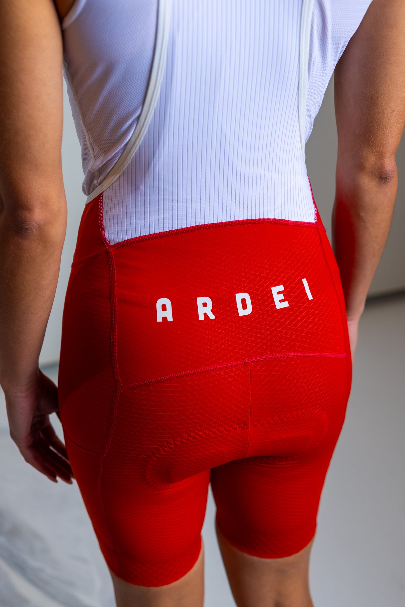 Women's Cargo Bib Shorts - Red
