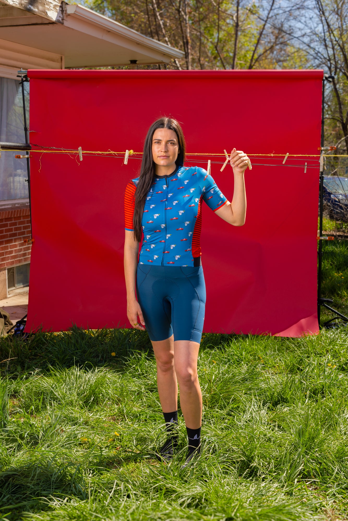 Women's Blue Cargo Cycling Bib Shorts – Ardei