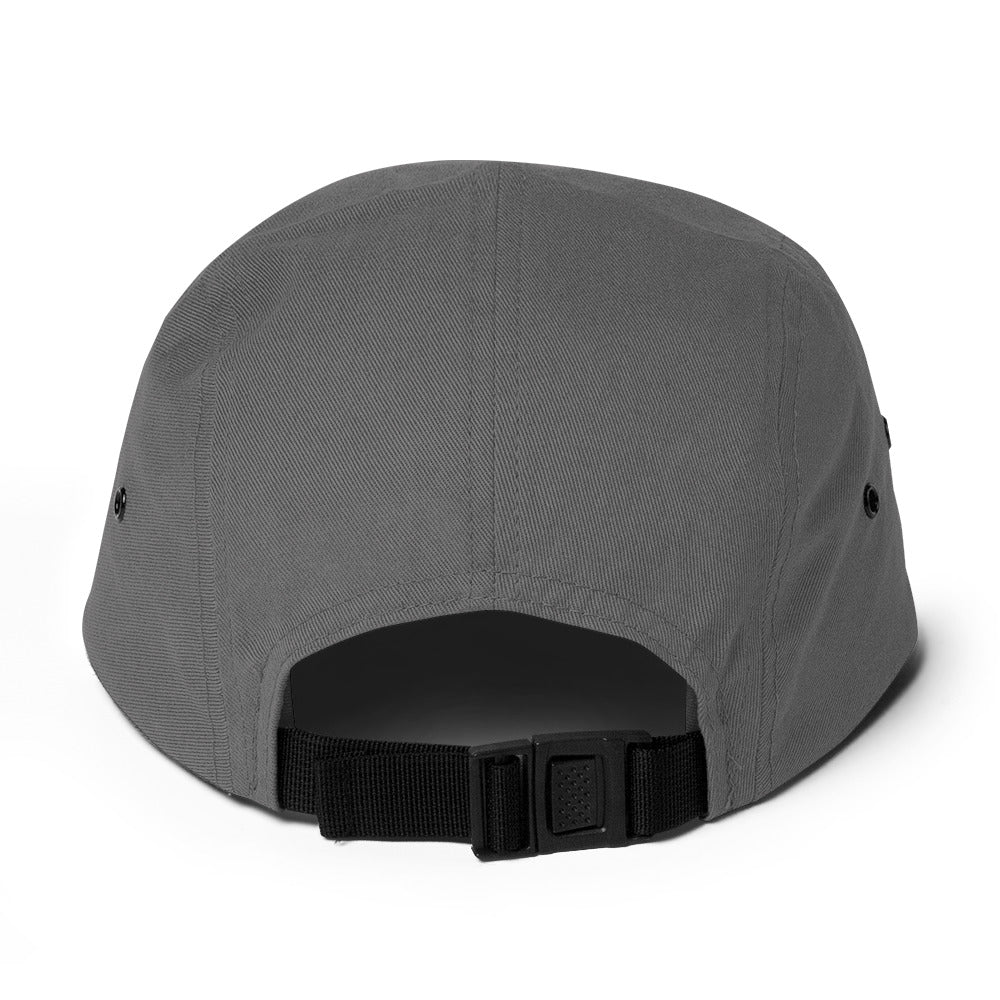 5 Panel Cap - Black Embroidery