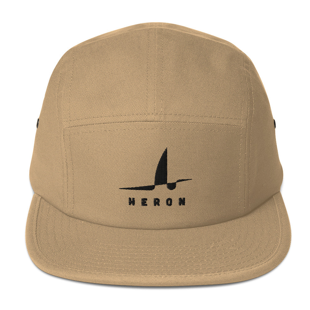 5 Panel Cap - Black Embroidery