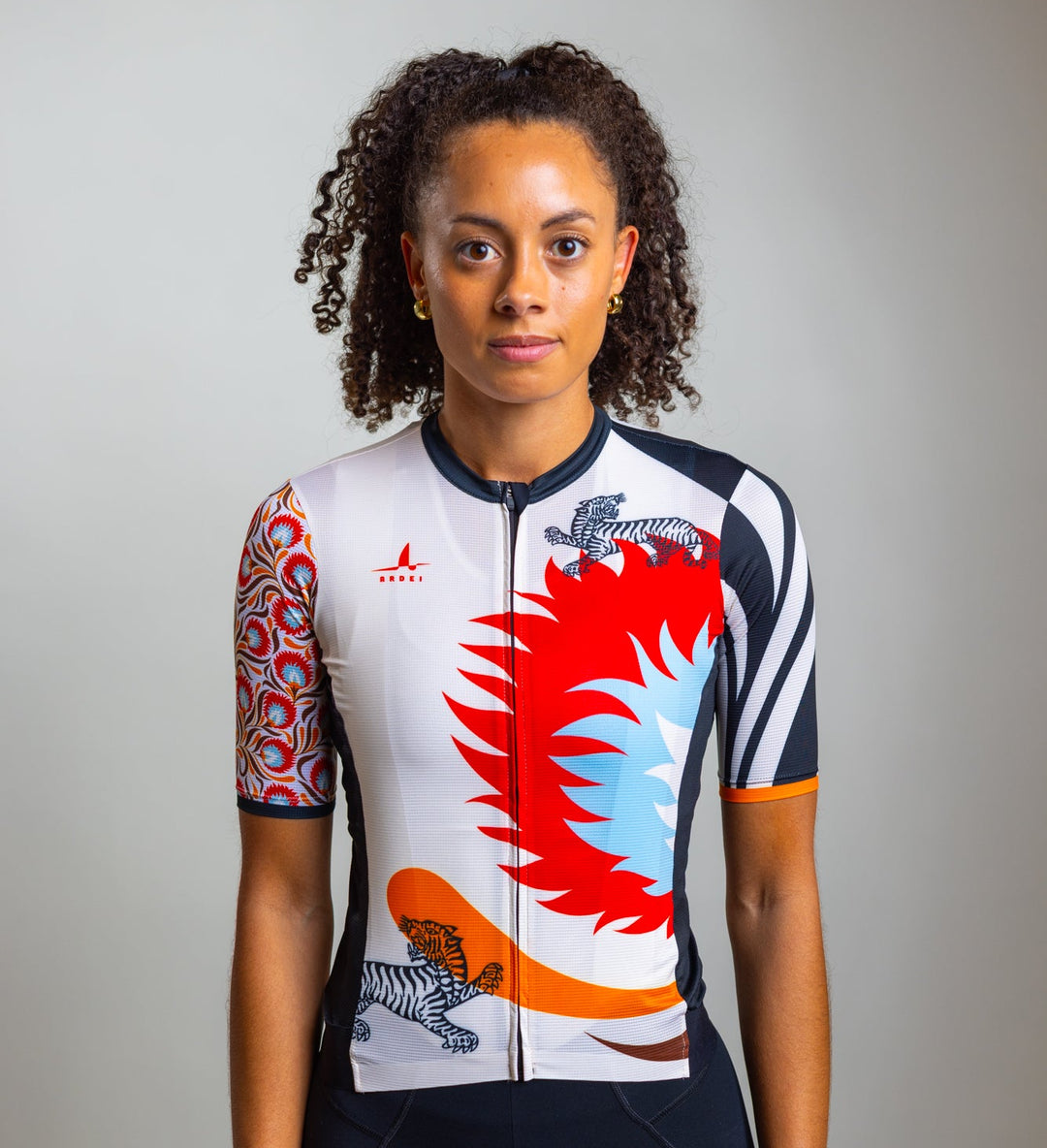 Women's Wild Bloom Cycling Jersey White / M