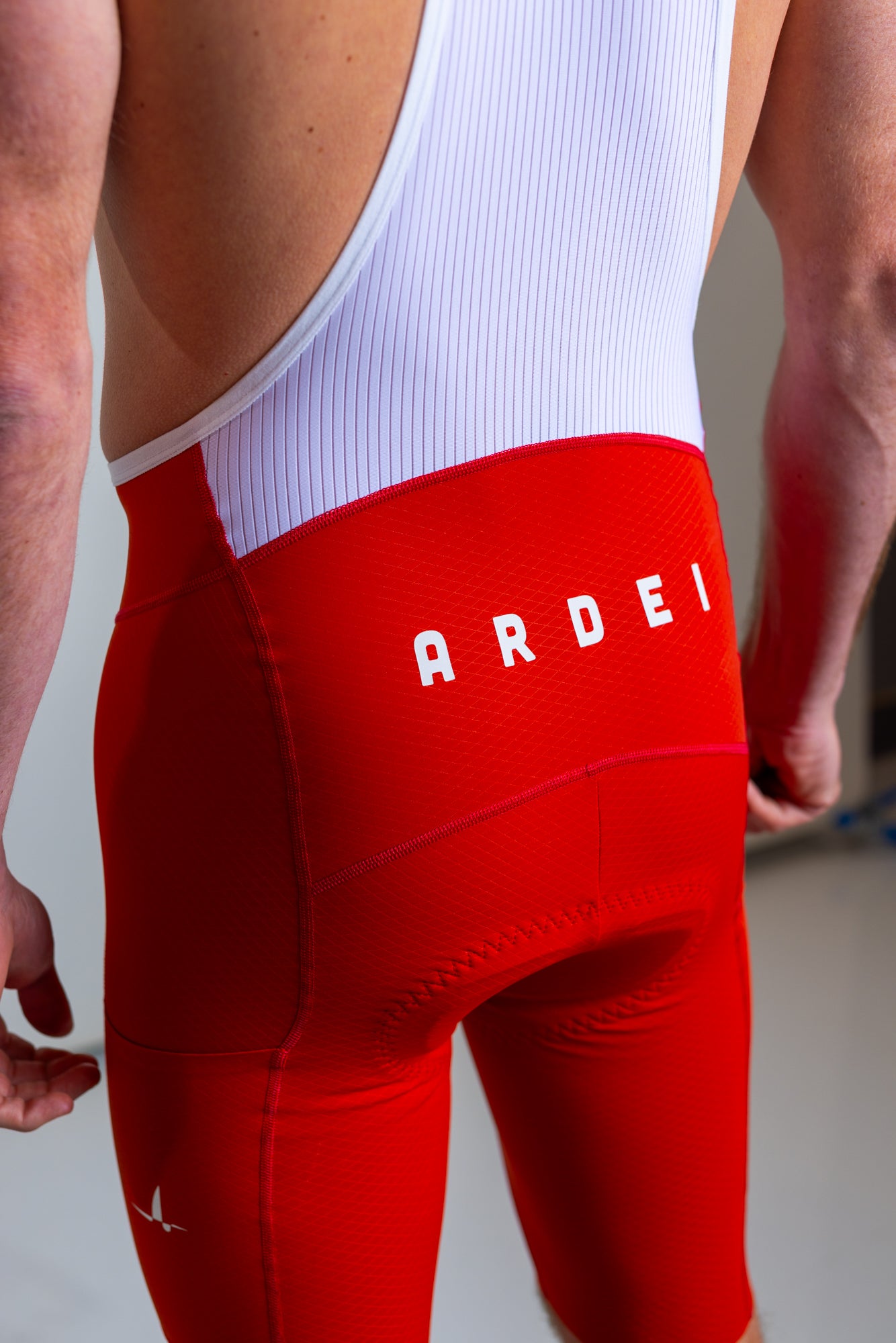 Men's Cargo Bib Shorts - Red
