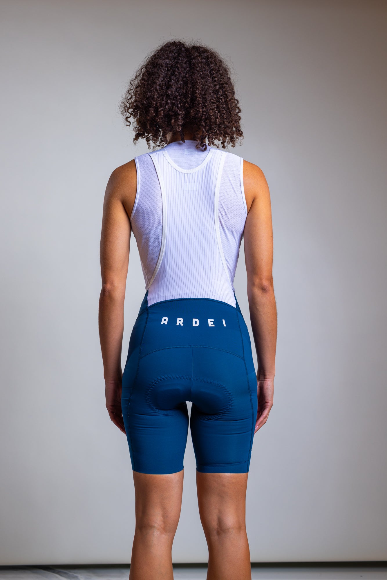 Women's Cargo Bib Shorts - Peacock Blue