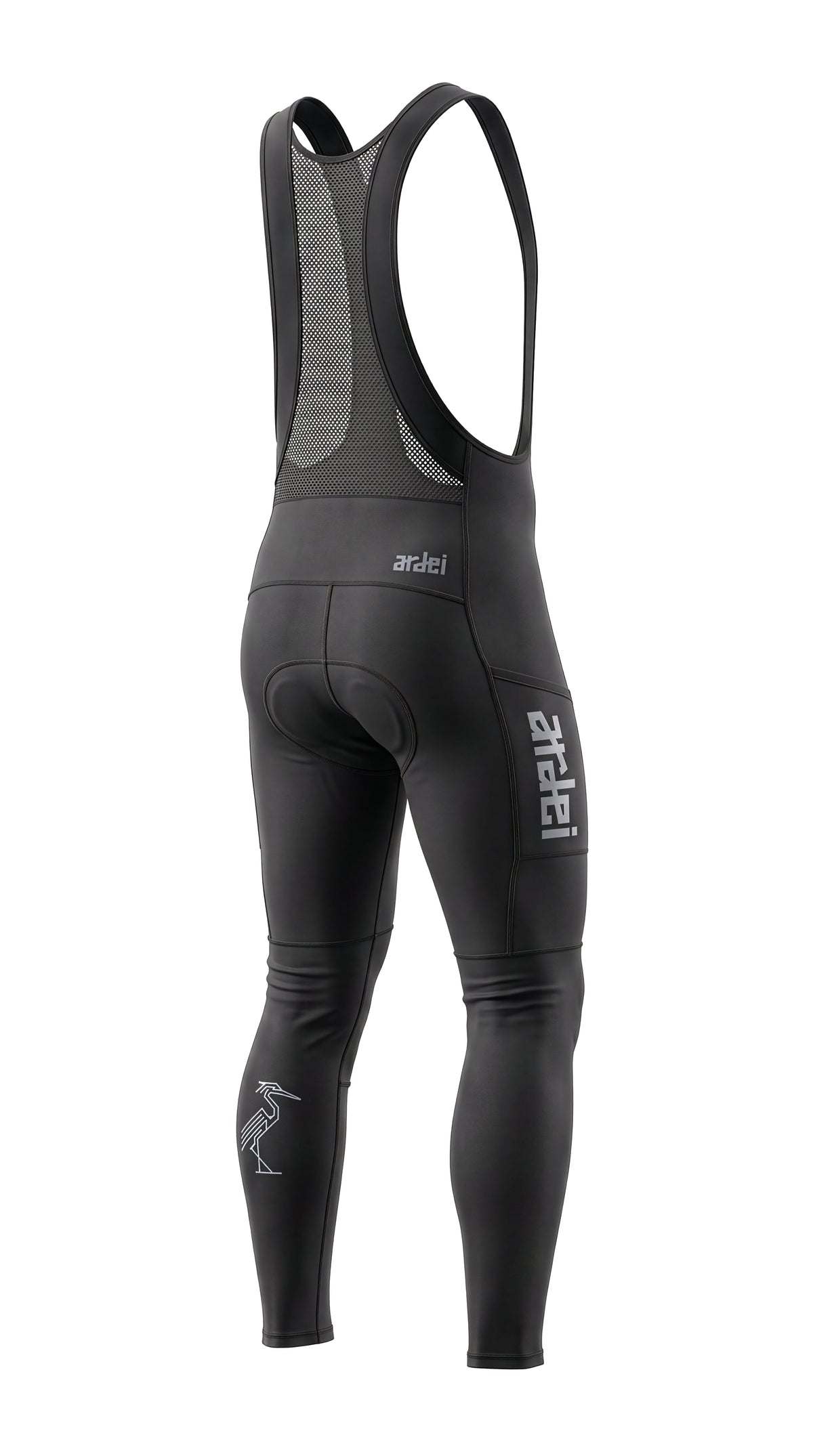Men's Charcoal Winter Cycling Bib Tights