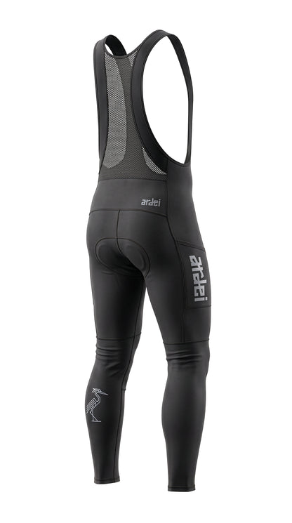 Men's Charcoal Winter Cycling Bib Tights